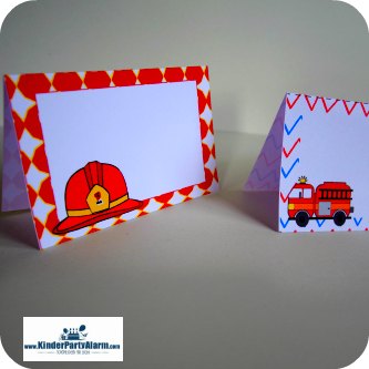 feuerwehr party deko, feuerwehr printables, diy feuerwehr geburtstag deko.