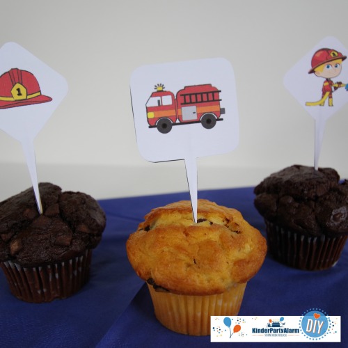 diy feuerwehr party deko, feuerwehr geburtstag deko, feuerwehr kindergeburtstag deko