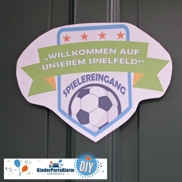 Fußball Kindergeburtstag Willkommen #entspanntkindergeburtstagfeiern #mottoparty #kinderpartyalarm #fussball