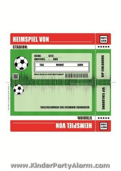 Fussball Ticket Einladung