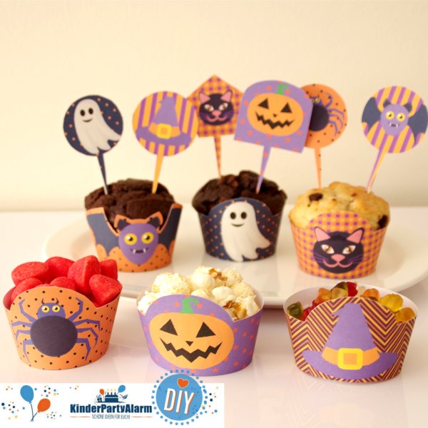 Dekoration bei der Halloween Party #kindergeburtstag #geburtstag  #mottoparty #kinderpartyalarm #geburtstagsideen #diy #printables #kids #halloween