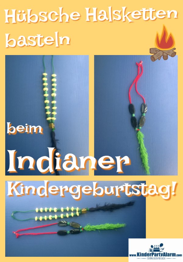 Indianerketten basteln, Basteln beim Indianer Kindergeburtstag #kindergeburtstag #geburtstag  #mottoparty #kinderpartyalarm #bastelnmitkindern #geburtstagsideen