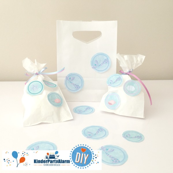 Meerjungfrau Mitgebsel, Basteln beim Meerjungfrau Geburtstag #kindergeburtstag #geburtstag  #mottoparty #kinderpartyalarm #bastelnmitkindern #diy #printables #kids #meerjungfrau #mitgebsel #partypack