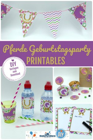 Pferdeparty Deko Pin kl