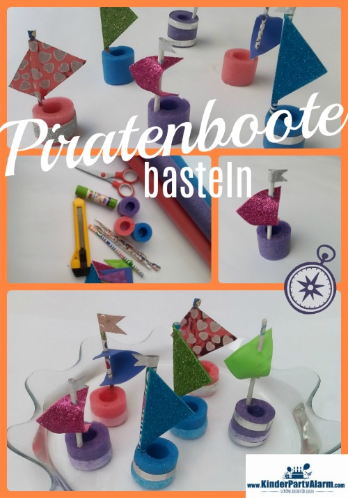 Piratenboote basteln, Basteln beim Piraten Geburtstag #kindergeburtstag #geburtstag  #mottoparty #kinderpartyalarm #bastelnmitkindern