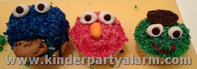 Krümelmonster Muffin, Elmo Muffin, Oscar Muffin